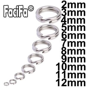 1000 pcs Stainless Steel Fishing Split Ring Fishing Connector Double Ring