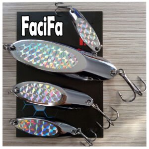 10pcs Hologram Sticker Metal Spoon Fishing Lures