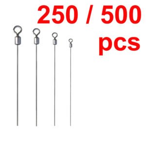 500 or 250 pcs Long Pole Bearing Swivel Fishing Connector