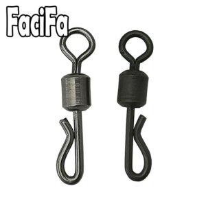 50 pcs Q-Shaped Quick Change Swivel Snap Bearing Swivel Fishing Connector (code heiQ)