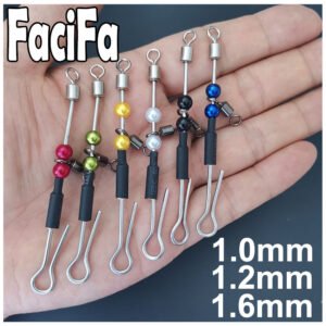 102 pcs Bearing Swivel Fishing Connector Fast Hook Urfe Para Temporales Enganches Rapidos Para la Pesca Kolay Atma Aparati