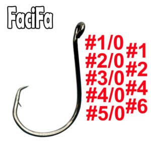20 pcs Barbed Octopus Offset Sport Circle Fishing Hook Carp Fishhook