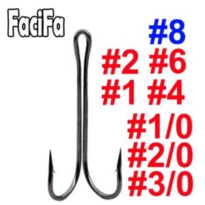 20pcs Long Shank Double Hooks Weedless Fishing hooks
