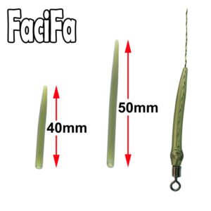 200 pcs Carp Fishing Accessories Anti Tangle Sleeves Line Aligner Hook Sleeve Tail for Carp Fishing Rig Hair Rig