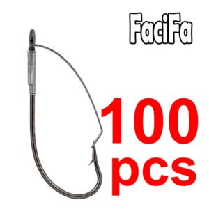 100 pcs Weedless Barbed Fishing Hook
