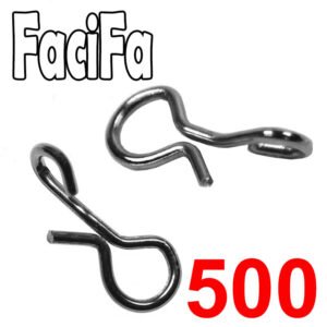 500 pcs Fly Fishing Snap Quick Change Stainless Steel Lock Clip Link