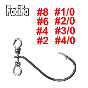 100 pcs Long Shank Down shot Rig Hook Drop Shot Hook