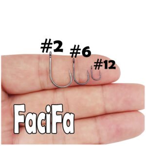 1000 pcs Barbless Fishing hooks (without retail packaging)