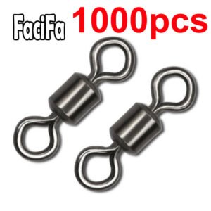 1000 pcs Barrel Bearing Swivel Fishing Connector Snap