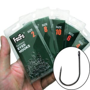 50 or 1000 pcs Barbless Fishing Hooks