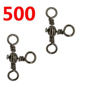 500 pcs 3 Way Fishing Swivels