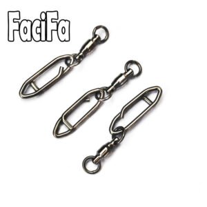 10 or 100 pcs Heavy Duty Strong Ball Barrel Rolling Bearing Fishing Swivel + Easy Fast Snaps Accessories